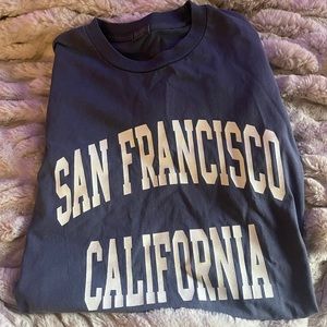 brandy melville san fransisco oversized long sleeve tee